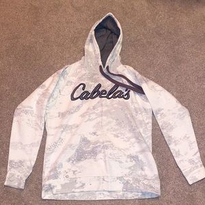 Cabela’s Medium White/Gray Camo Hoodie
